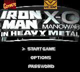 Iron Man X-O Manowar in Heavy Metal (USA, Europe) Title Screen